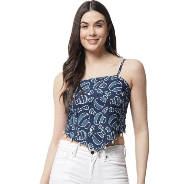 Half-Sleeves Summer Crop Top for Women